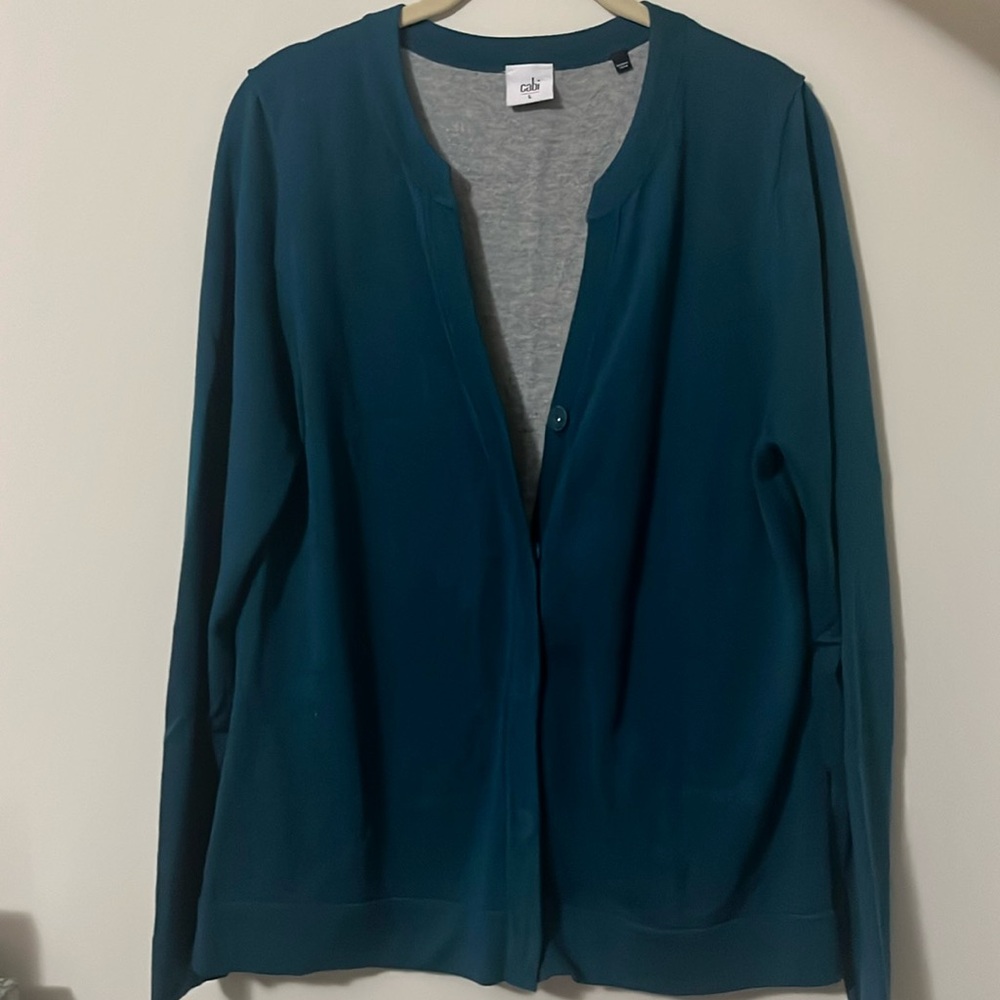 CABI turquoise cardigan